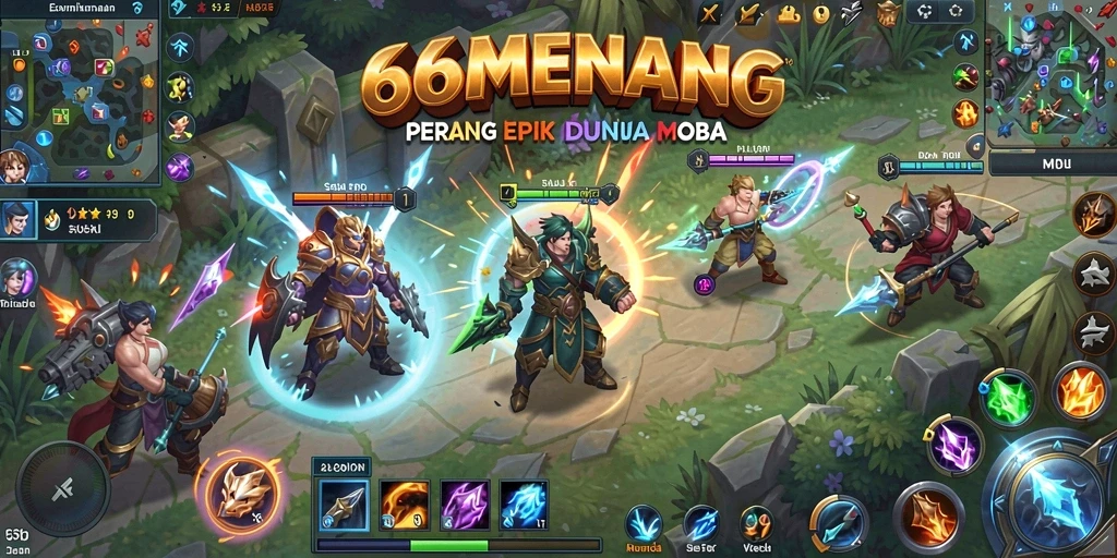 Gameplay seru dalam 66MENANG menampilkan strategi dan kerjasama tim.