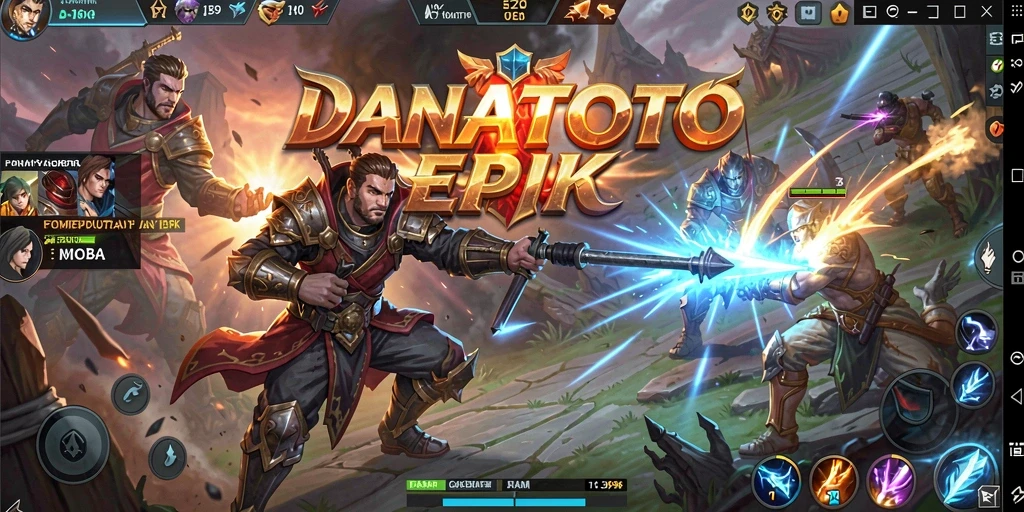 Gameplay menarik dan seru di DANATOTO, tampak aksi pertempuran antar karakter.