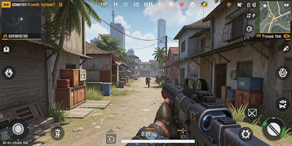 Screenshot GOWIN789 menunjukkan aksi seru dalam gameplay TPS.