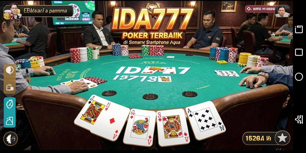 Screenshot gameplay IDA777 menampilkan suasana bermain poker yang seru.