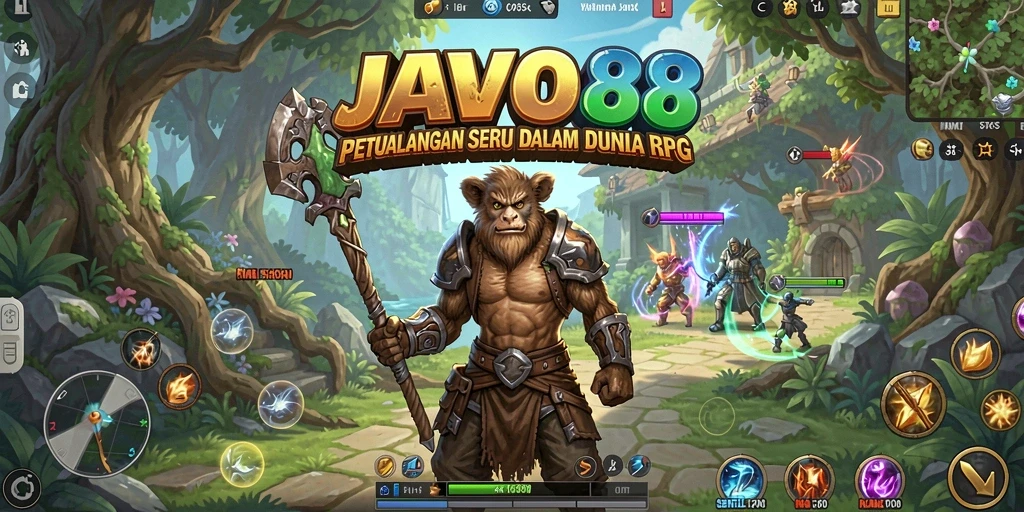 Screenshot gameplay JAVO88 menampilkan aksi seru dalam petualangan RPG.