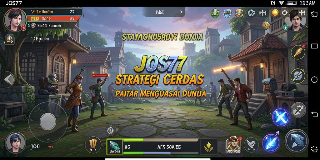 Tangkapan layar JOS77 menampilkan aksi pertempuran strategi yang mendebarkan.