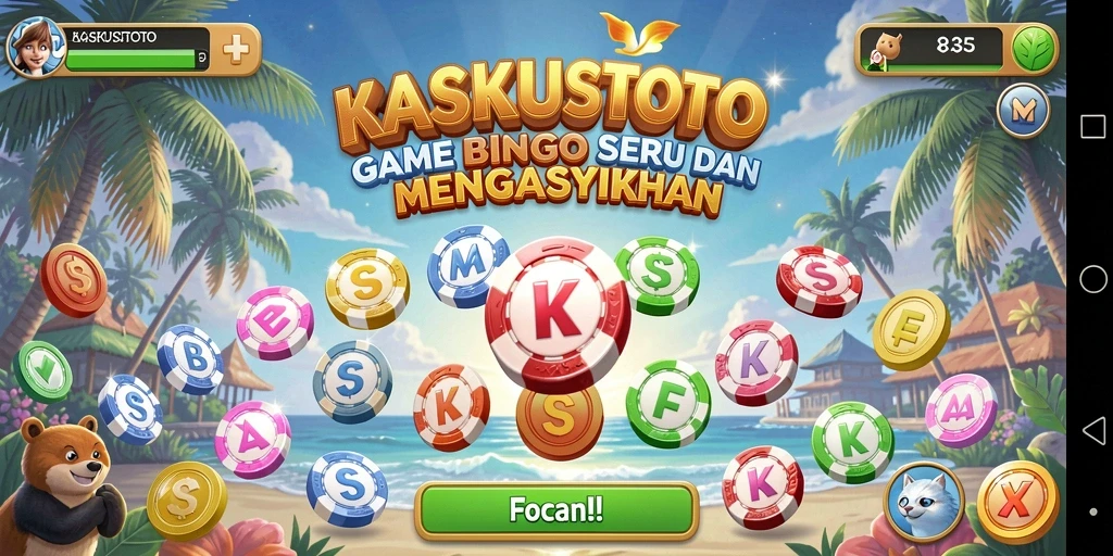 Screenshot gameplay KASKUSTOTO yang menarik dan seru dalam permainan Bingo.