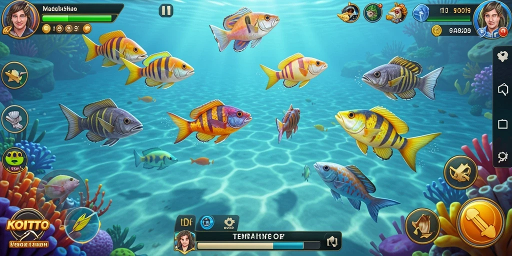Tampilan gameplay KOITOTO yang seru dalam aksi Tembak Ikan.