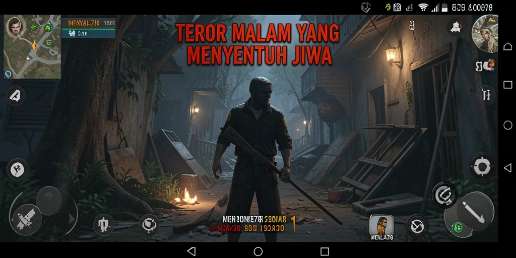 Screenshot MENYALA78 menunjukkan suasana mencekam dalam gameplay.