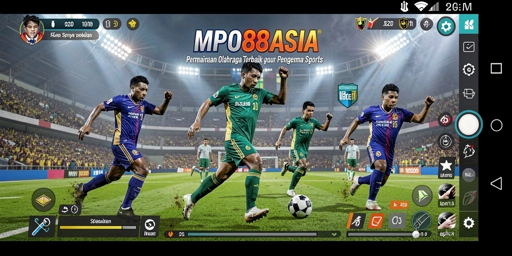 Screenshot MPO88ASIA menampilkan aksi seru di lapangan olahraga.