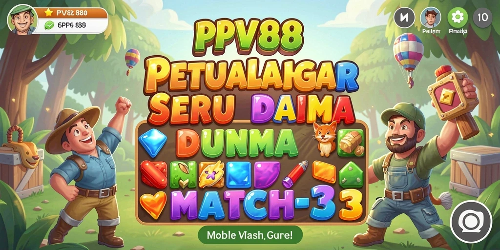 Tampilan menarik dari gameplay Match-3 di PPV88.