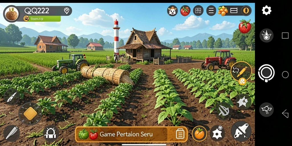 Tampilkan pengalaman seru bertani dalam QQ222 dengan beragam tanaman dan hewan.