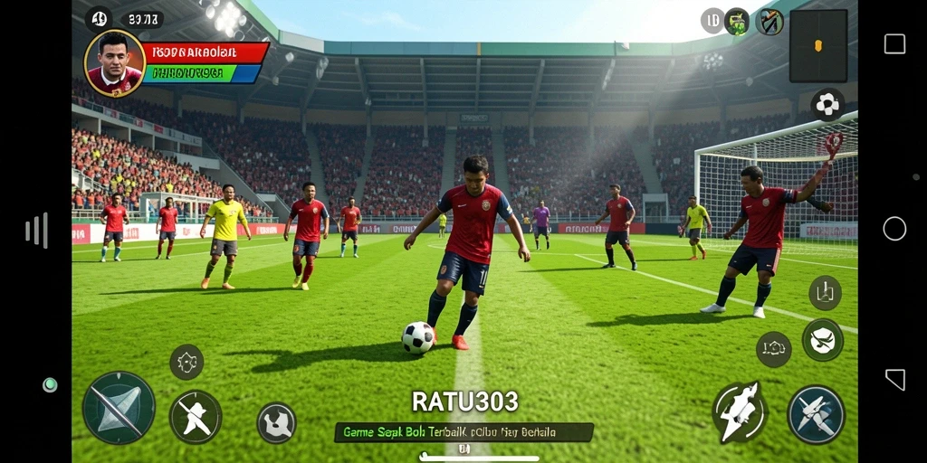 Tampilan gameplay menyenangkan dalam RATU303 yang menawarkan serunya sepak bola.