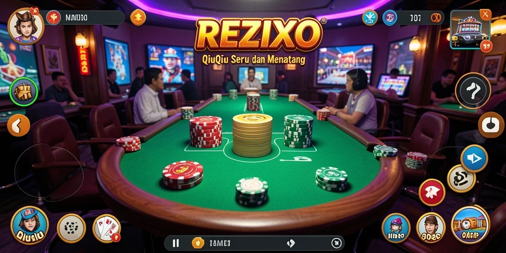 Tampilan gameplay QiuQiu yang seru dan mendebarkan.