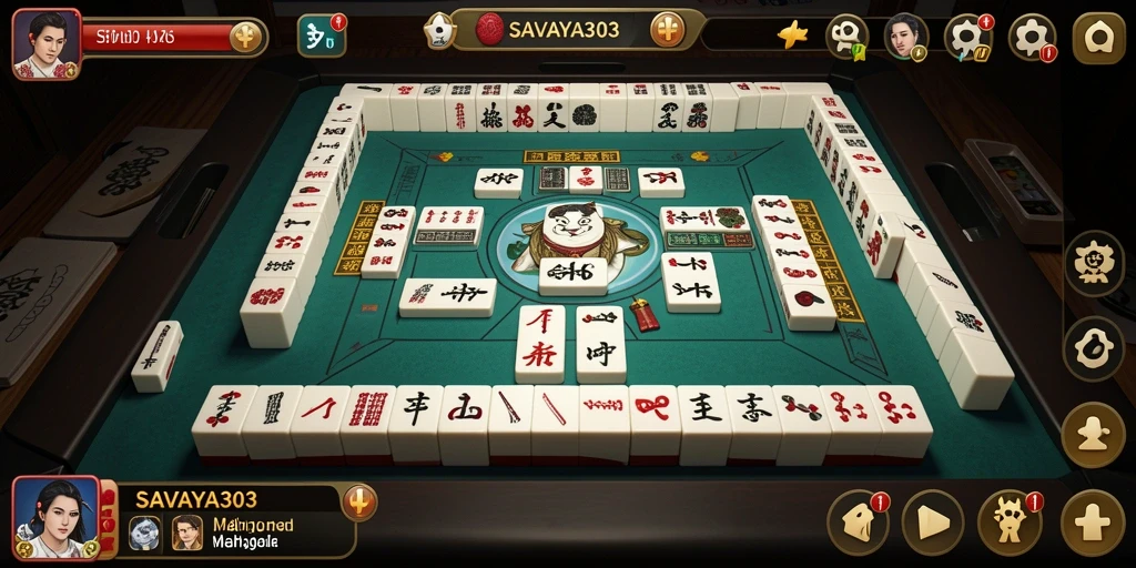 Tampilan gameplay SAVAYA303 yang menampilkan keseruan permainan Mahjong.