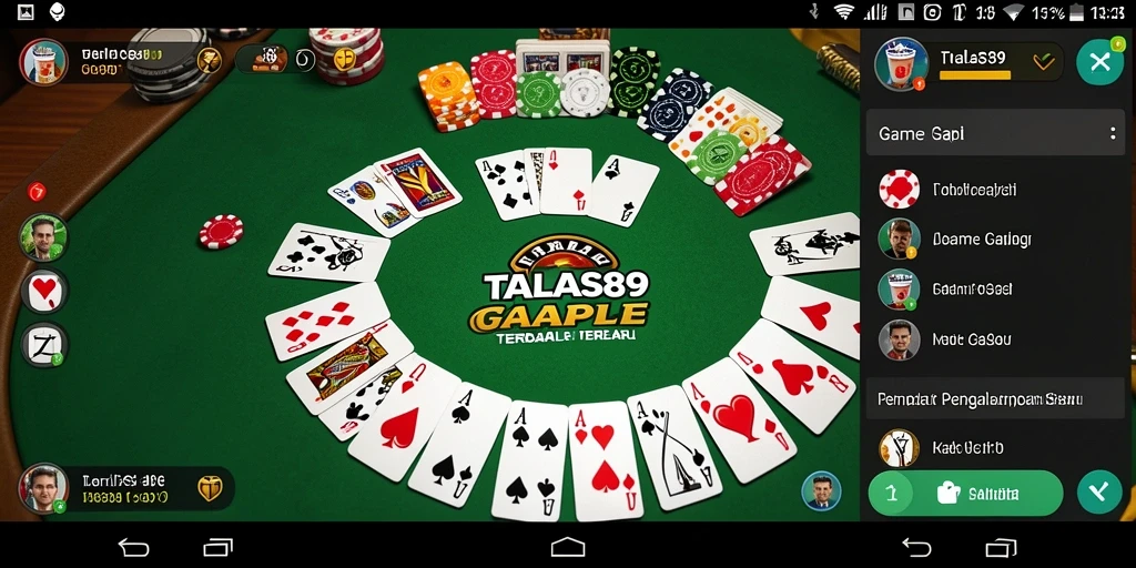 Screenshot gameplay TALAS89 yang menampilkan keseruan bermain Gaple.