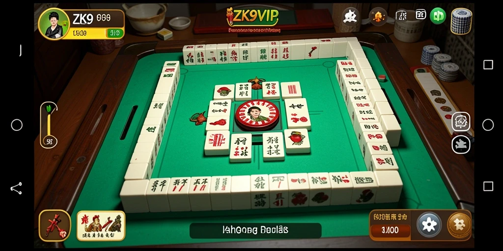 Tampilan menarik dari gameplay ZK9VIP dalam bermain Mahjong.
